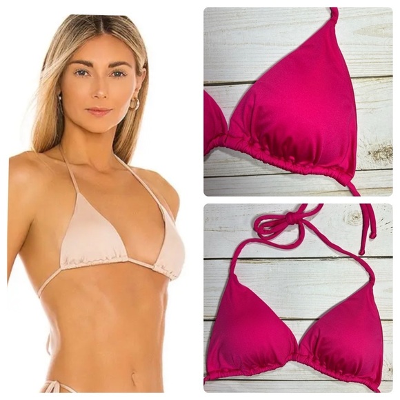 Monica Hansen | That 90s Vibe Padded Triangle String
Bikini Top Azalea | S - Picture 1 of 11